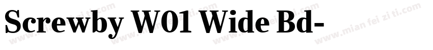 Screwby W01 Wide Bd字体转换